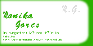 monika gorcs business card